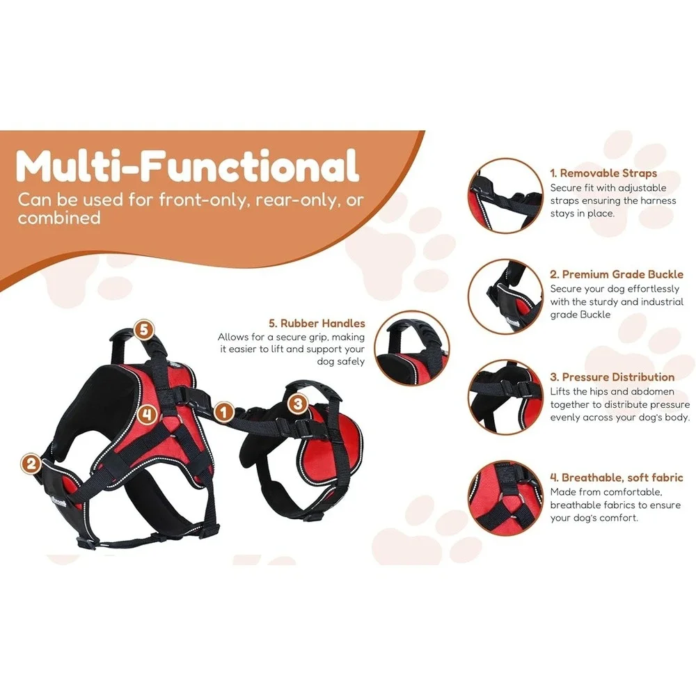 Size‎ S Doggie Stylz Full Body Lift Harness for Front & Rear Dog Support